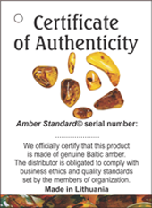 baltic amber certificates labels